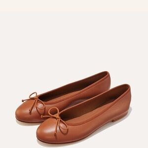 Margaux Demi Ballet Flats in Saddle Nappa